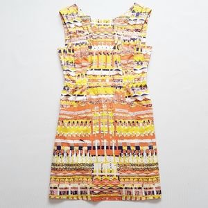 Plenty by Tracy Reese Colorful Pleated Midi Shift